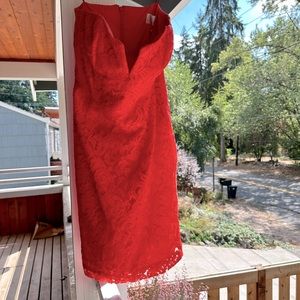 Women’s red J Crew dress